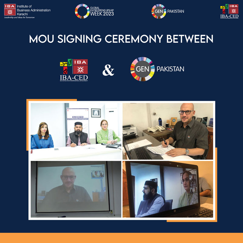 14th September, 2023 - IBA Center for Entrepreneurial Development (CED) and Global Entrepreneurship Network (GEN) Pakistan Join Forces for Global Entrepreneurship Week 2023