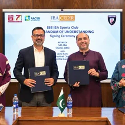 IBA Sports Cluster, Karachi United and CEDIR Sign MoU for Sports Education & Research